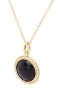 Ippolita Lollipop Black Onyx and Diamond Small Pendant Necklace in 18K