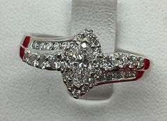 CERTIFIED BRAND NEW 14K WHITE GOLD AND DIAMOND RING