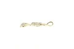 10K Yellow Gold Diamond Inset Guardian Angel Protection Pendant