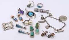 Group Lot of Vintage 925 Sterling Silver Jewelry