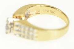 14K Yellow Gold Marquise Diamond Cluster Engagement Ring