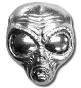 2 oz. FINE SILVER ALIEN HEAD- POURED BAR