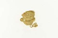 14K Yellow Gold Santa Claus Trad. Christmas Character Charm/Pendant