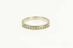 14K White Gold 0.18 Ctw Diamond Classic Wedding Band Ring