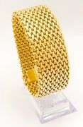 BEAUTIFUL 1970'S ART DECO 18KT SOLID YELLOW GOLD WIDE BRACELET- 184.0+ GRAMS OF GOLD!