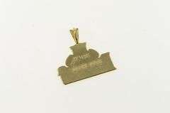 14K Yellow Gold Carolina Panthers Sports Team Mascot Logo Pendant