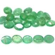 Vibrant green unheated 6.48ct 5x4mm Emerald set