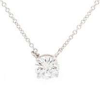 Italian 0.70ct Round Diamond Solitaire Pendant Necklace in 14K
