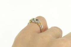 14K White Gold Hamilton Knot Two Tone Classic Vintage Ring