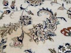 Fine Silk & Wool Kashan Rug 9x12.3