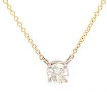 Italian 0.48ct Round Diamond Solitaire Pendant Necklace in 14K