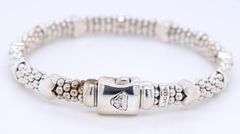 Sterling Silver Lagos Caviar Rope Bangle Bracelet