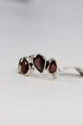 Sterling Silver Natural Garnet Gemstone Ring Size 7