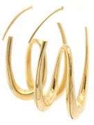 Michael Good Polished Baroque Loop Earrings in 18K