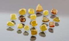 Heavy 7.78ct set of untreated yellow Diamonds