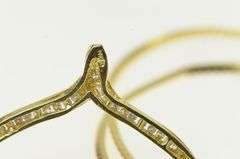 14K Yellow Gold 0.31 Ctw Diamond Chevron Herringbone Chain Necklace