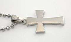 Fashionable Unisex Steel Cross with Diamonds