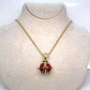 BEAUTIFUL LADYBUG PENDANT CRAFTED IN 14K YELLOW GOLD