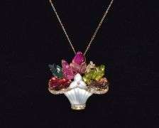INCREDIBLE 281.00 CARAT TOURMALINE & DIAMOND PENDANT NECKLACE IN 18KT GOLD!