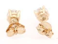 0.80ctw Round Diamond Solitaire Stud Earrings in 14K