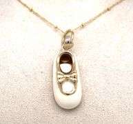 Michael Anthony 14K YELLOW GOLD PENDANT WITH ENAMEL SHOE CHARM