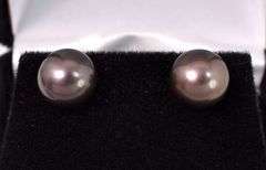 Fresh-Water Pearl Stud Earrings In Sterling Silver