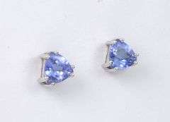 Popular Triangular Tanzanite Earrings