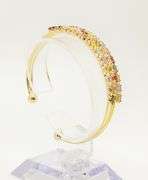 18kt Yellow Gold Plated Gemstone Bangle Bracelet