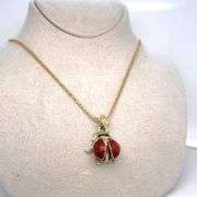 BEAUTIFUL LADYBUG PENDANT CRAFTED IN 14K YELLOW GOLD