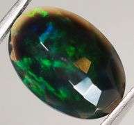Fully faceted 1.50ct oval cut Black Opal