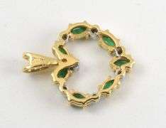 Sweet Emerald & Diamond Heart Pendant