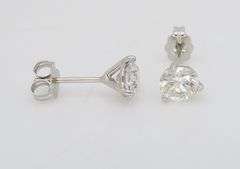 Martini Set Diamond Stud Earrings in 14k