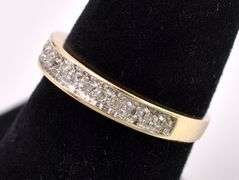 Classy Diamond Band Ring IN 14K Yellow Gold