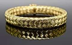 Elegant Italian-Made 18K  Woven Bangle