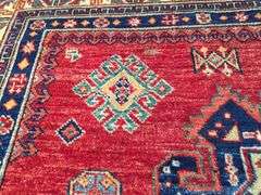 Fine Super Kazak Hand Knotted Rug  4.10 X 7