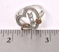 Heart With CZ Ring For Mom In Sterling Silver
