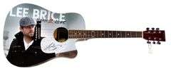 Lee Brice Autographed Hard 2 Love Album LP Cd Graphics 1/1 Acoustic Guitar ACOA