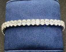 20.0+CARAT OVAL-CUT DIAMOND TENNIS BRACELET IN 18KT SOLID WHITE GOLD- YES MA'AM!!