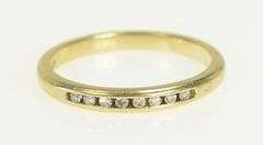 14K Yellow Gold Diamond Classic Channel Wedding Band Ring