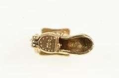 14K Yellow Gold 3D Old Lady Lived in Shoe Nursery Rhyme Charm/Pendant