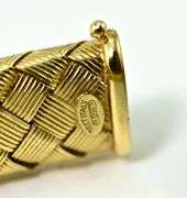 Elegant Italian-Made 18K  Woven Bangle
