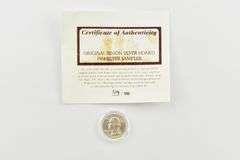 1964-D Washington Quarter Orig. Binion Silver Hoard Sampler 49/400 COA