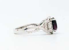 EXTREMELY RARE GIA CERTIFIED UNHEATED KASHMIR SAPPHIRE & DIAMOND PLATINUM RING