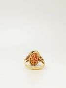 14kt Solid Yellow Gold, Custom Made Diamond and Opal Ring - Beautiful!