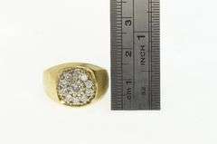 14K Yellow Gold 0.75 Ctw Diamond Men's Retro Statement Ring
