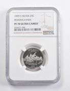 Label Error PF70 UCAM 1999-S New Jersey Silver State Quarter NGC