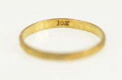 10K Yellow Gold 1.6mm Victorian Ornate Patterned Childs Baby Ring