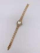 LADIES GENEVA & GEMSTONE WATCH-18KT GP