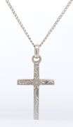 Vintage Sterling Silver Cross Pendant on Chain