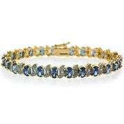 Tanzanite CZ & Diamond Accent S and Oval Bracelet